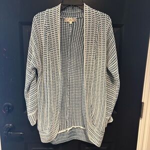 Pink Republic Blue/Ivory Marled Open Front Cardigan Women’s M